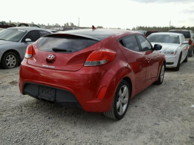 KMHTC6AD2DU120675 - 2013 HYUNDAI VELOSTER B RED photo 4