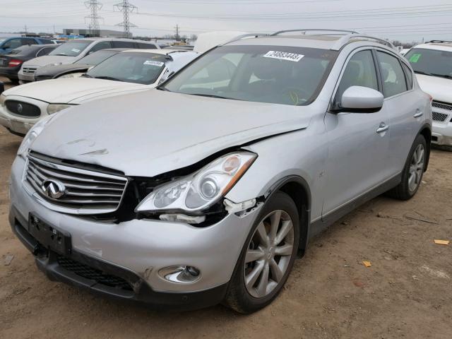 JN1BJ0HR9FM772011 - 2015 INFINITI QX50 SILVER photo 2