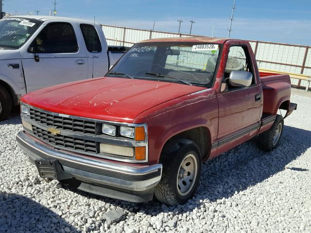 1GCDC14K0KZ142454 - 1989 CHEVROLET GMT-400 C1 RED photo 2