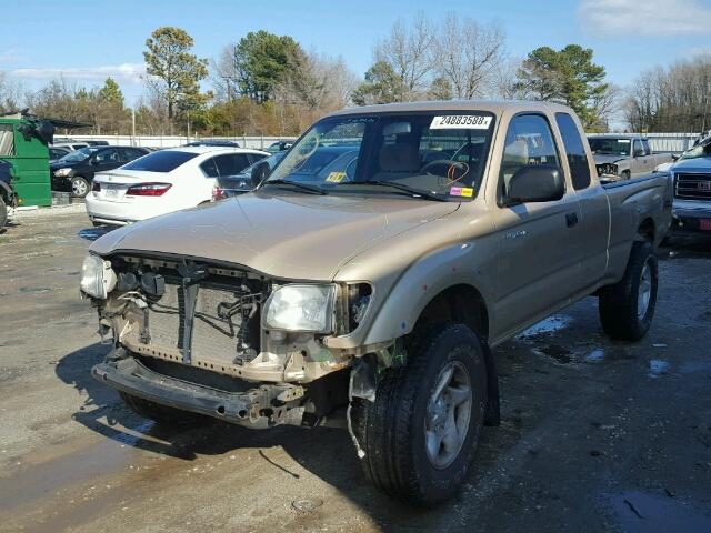 5TEWN72N81Z874014 - 2001 TOYOTA TACOMA XTR TAN photo 2