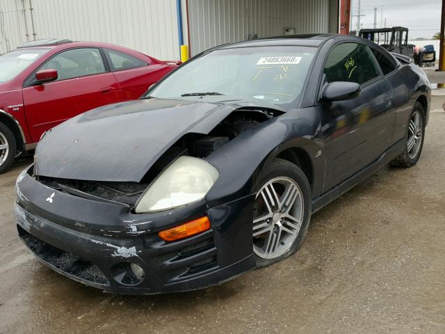 4A3AC74H23E085416 - 2003 MITSUBISHI ECLIPSE GT BLACK photo 2