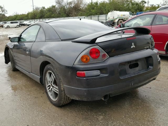 4A3AC74H23E085416 - 2003 MITSUBISHI ECLIPSE GT BLACK photo 3