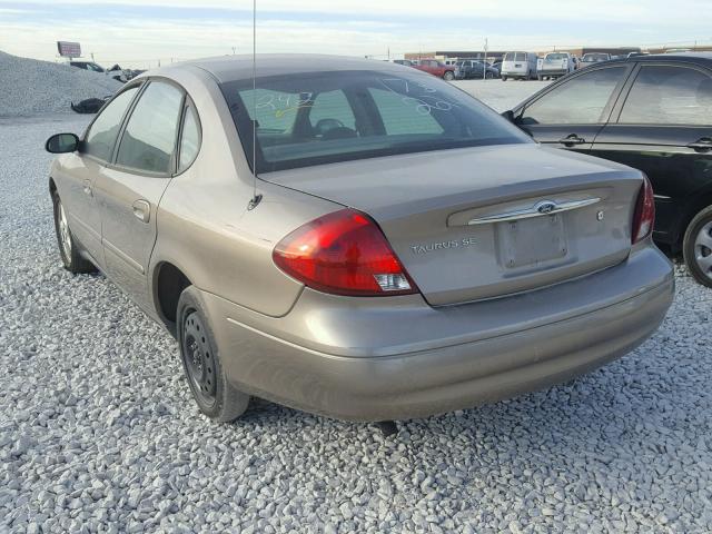 1FAFP53U02G214018 - 2002 FORD TAURUS SE TAN photo 3