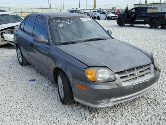 KMHCG45C04U559772 - 2004 HYUNDAI ACCENT GL GRAY photo 1