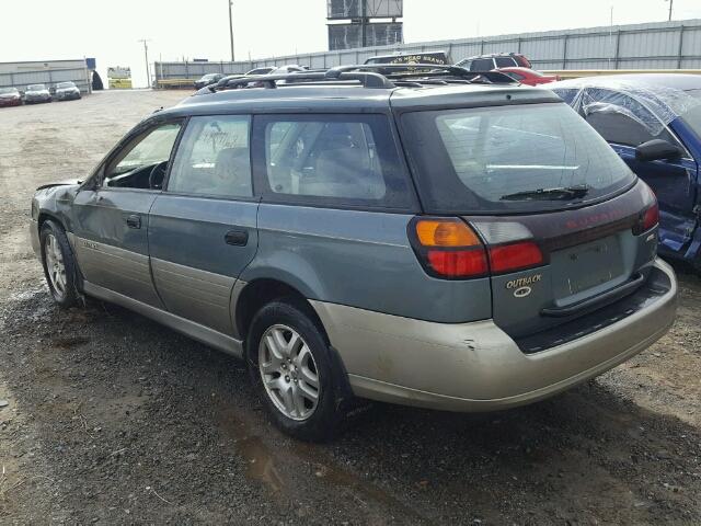 4S3BH675617655634 - 2001 SUBARU LEGACY OUT GREEN photo 3