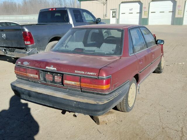 4T1SV21E1LU239601 - 1990 TOYOTA CAMRY DLX RED photo 4