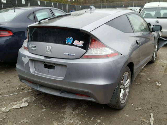 JHMZF1D68BS011487 - 2011 HONDA CR-Z EX GRAY photo 4