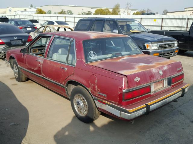 1G4HP54C0KH438677 - 1989 BUICK LESABRE CU MAROON photo 3