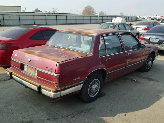 1G4HP54C0KH438677 - 1989 BUICK LESABRE CU MAROON photo 4