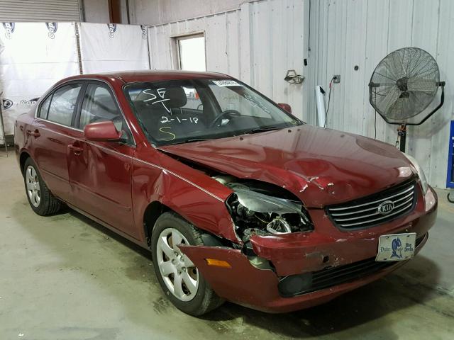 KNAGE123085197616 - 2008 KIA OPTIMA LX RED photo 1