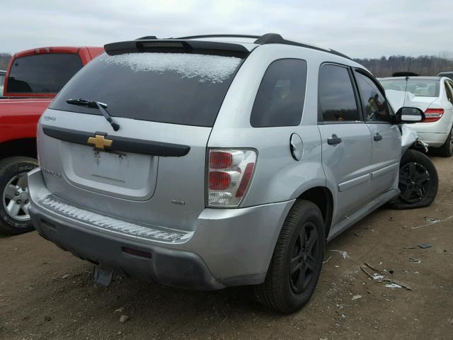 2CNDL23F666145527 - 2006 CHEVROLET EQUINOX LS SILVER photo 4