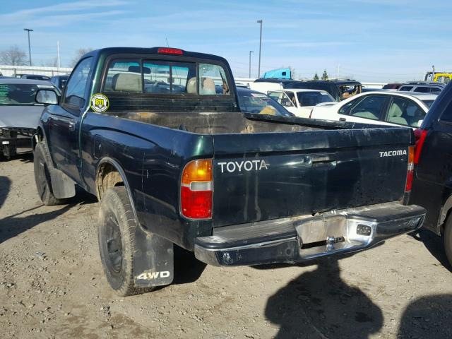 4TAPM62N4YZ582590 - 2000 TOYOTA TACOMA GREEN photo 3