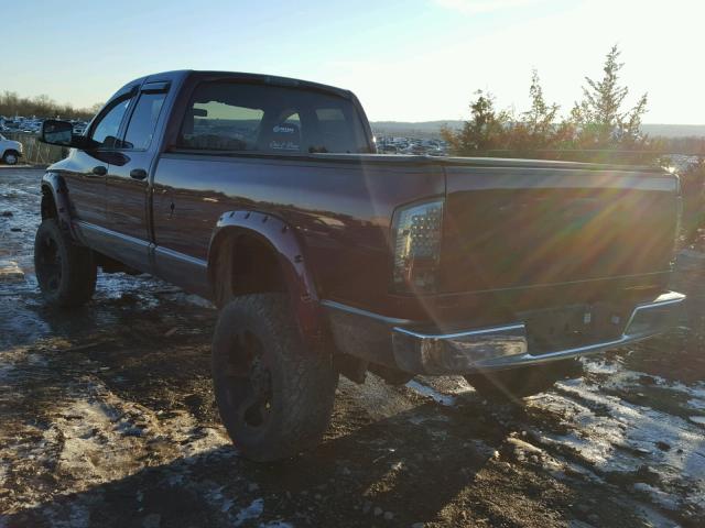 3D7KU28653G763056 - 2003 DODGE RAM 2500 S MAROON photo 3