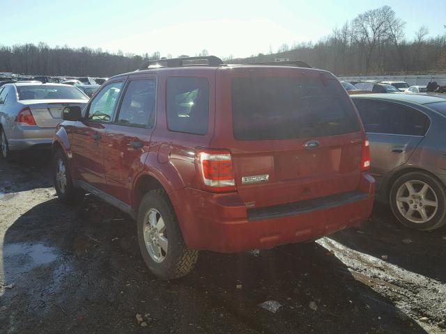 1FMCU9D77BKC38508 - 2011 FORD ESCAPE XLT RED photo 3