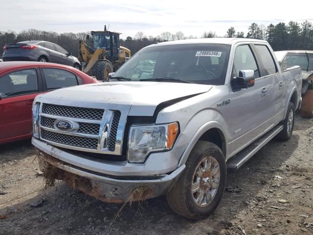 1FTFW1CT9BFB47924 - 2011 FORD F150 SUPER SILVER photo 2