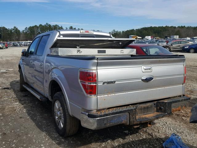 1FTFW1CT9BFB47924 - 2011 FORD F150 SUPER SILVER photo 3