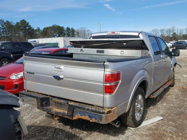1FTFW1CT9BFB47924 - 2011 FORD F150 SUPER SILVER photo 4