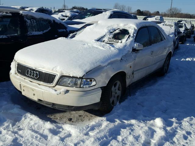 WAUBG84D1VN014254 - 1997 AUDI A8 QUATTRO WHITE photo 2