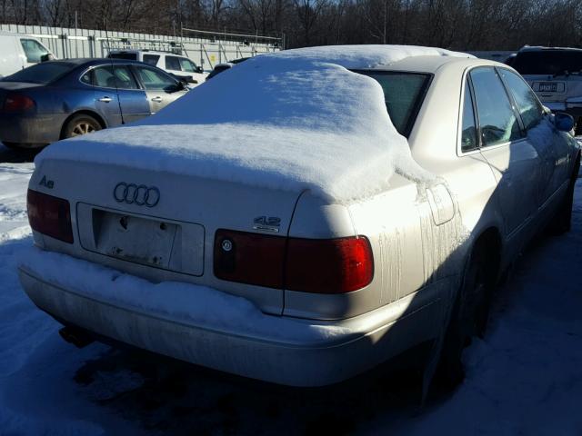 WAUBG84D1VN014254 - 1997 AUDI A8 QUATTRO WHITE photo 4