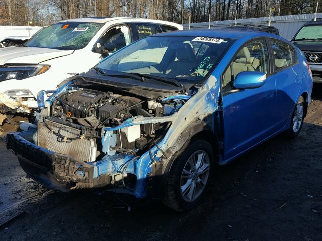 JHMZE2H79AS036506 - 2010 HONDA INSIGHT EX BLUE photo 2