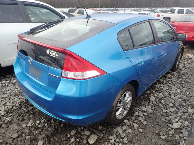 JHMZE2H79AS036506 - 2010 HONDA INSIGHT EX BLUE photo 4