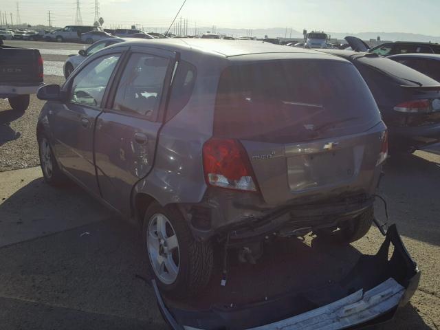 KL1TD66677B772940 - 2007 CHEVROLET AVEO BASE SILVER photo 3