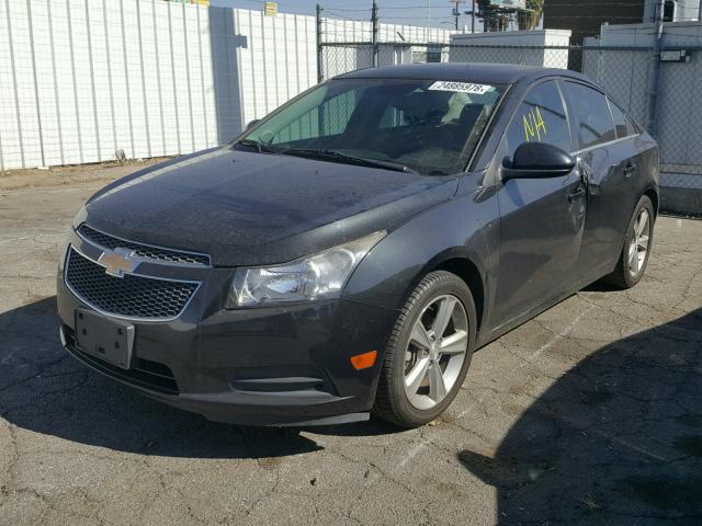 1G1PE5SB2D7125129 - 2013 CHEVROLET CRUZE LT BLACK photo 2