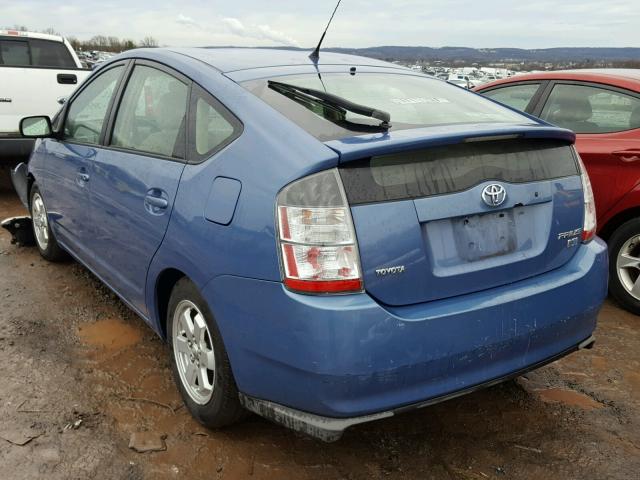 JTDKB20U350128886 - 2005 TOYOTA PRIUS BLUE photo 3