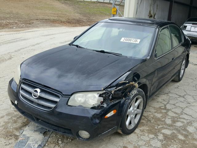 JN1DA31D62T445364 - 2002 NISSAN MAXIMA GLE BLACK photo 2