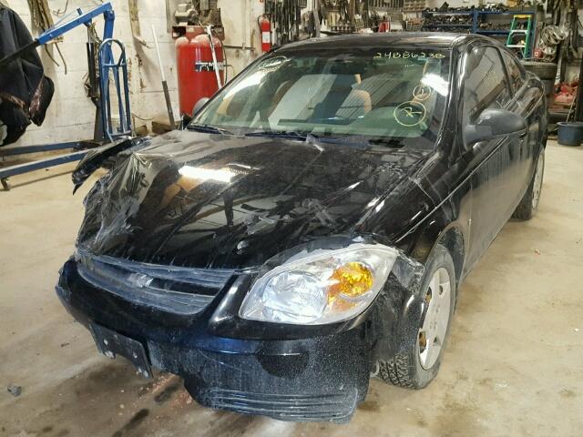 1G1AK15F677414881 - 2007 CHEVROLET COBALT LS BLACK photo 2