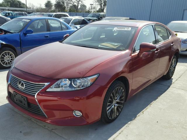 JTHBK1GG1E2093939 - 2014 LEXUS ES 350 RED photo 2