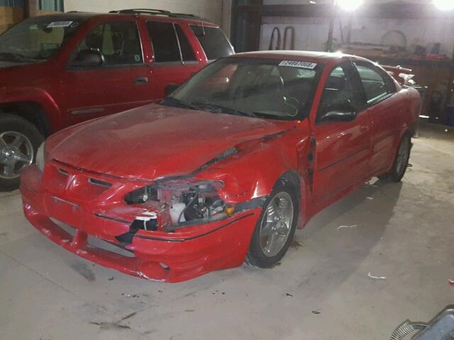 1G2NV52E42C233060 - 2002 PONTIAC GRAND AM G RED photo 2