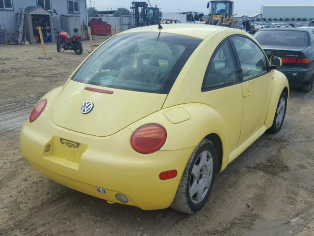 3VWCC21C1XM431959 - 1999 VOLKSWAGEN NEW BEETLE YELLOW photo 4