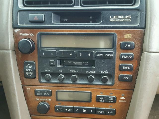 JT8BF28G415107768 - 2001 LEXUS ES 300 WHITE photo 9