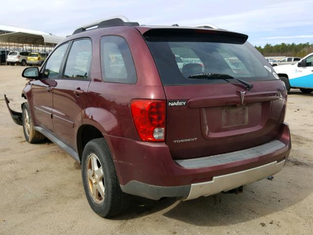 2CKDL63F776048228 - 2007 PONTIAC TORRENT BURGUNDY photo 3