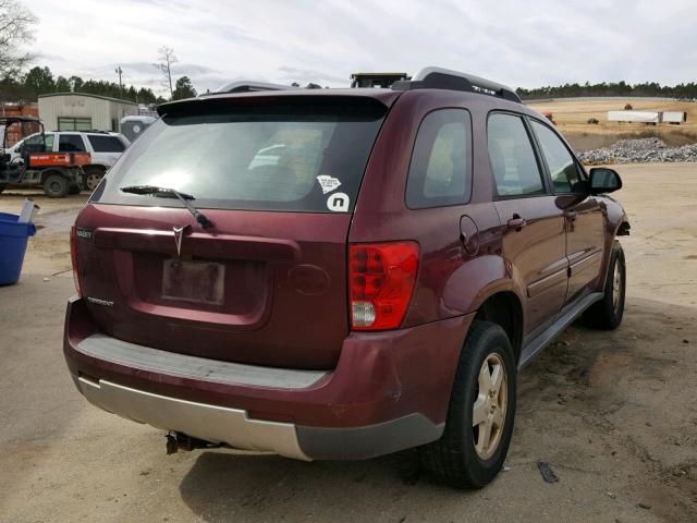 2CKDL63F776048228 - 2007 PONTIAC TORRENT BURGUNDY photo 4