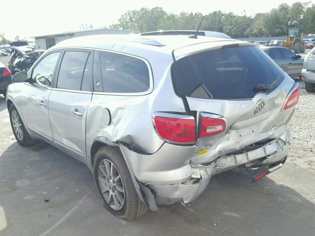 5GAKVBKD8FJ368016 - 2015 BUICK ENCLAVE SILVER photo 3