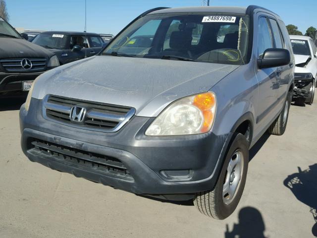 JHLRD68412C003659 - 2002 HONDA CR-V LX SILVER photo 2