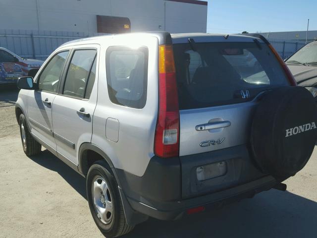 JHLRD68412C003659 - 2002 HONDA CR-V LX SILVER photo 3