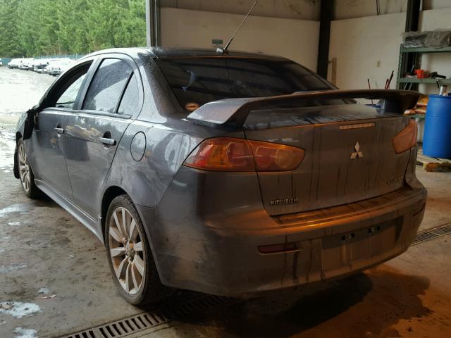 JA3AU86U38U031604 - 2008 MITSUBISHI LANCER GTS GRAY photo 3