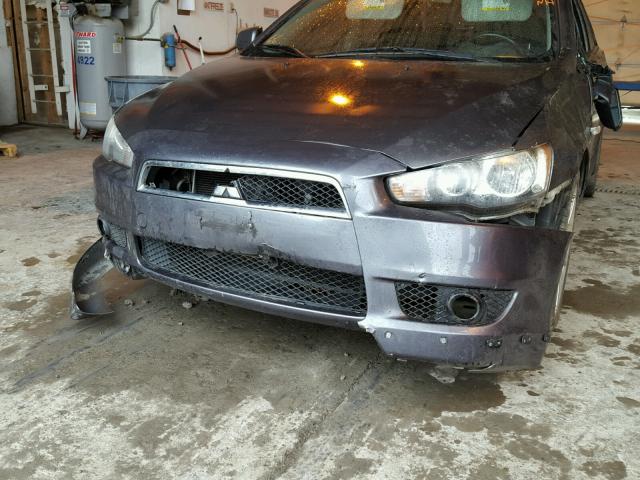 JA3AU86U38U031604 - 2008 MITSUBISHI LANCER GTS GRAY photo 9