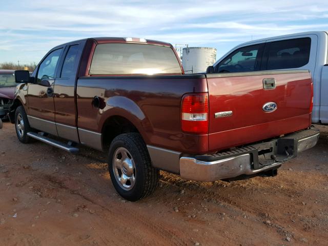 1FTRX12W85NA90745 - 2005 FORD F150 RED photo 3