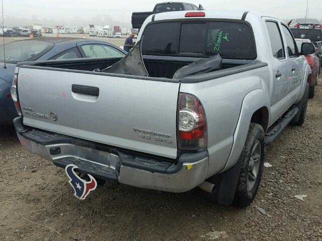 5TFJU4GNXCX027929 - 2012 TOYOTA TACOMA DOU SILVER photo 4