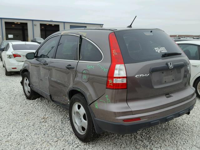 3CZRE3H31AG701209 - 2010 HONDA CR-V LX CHARCOAL photo 3