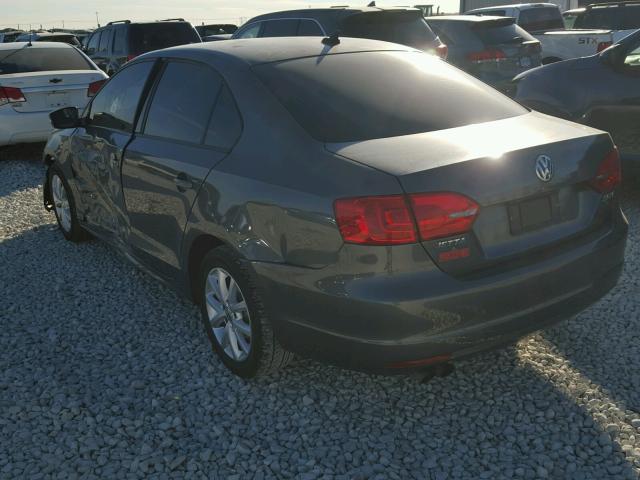 3VWDX7AJ0BM328769 - 2011 VOLKSWAGEN JETTA SE GRAY photo 3