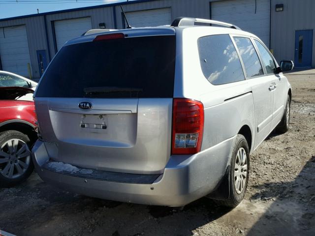 KNDMG4C7XB6365234 - 2011 KIA SEDONA LX SILVER photo 4