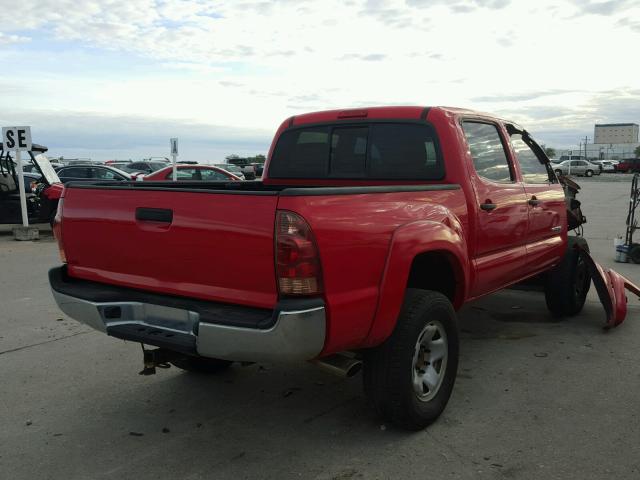 5TEJU62N97Z462300 - 2007 TOYOTA TACOMA DOU RED photo 4