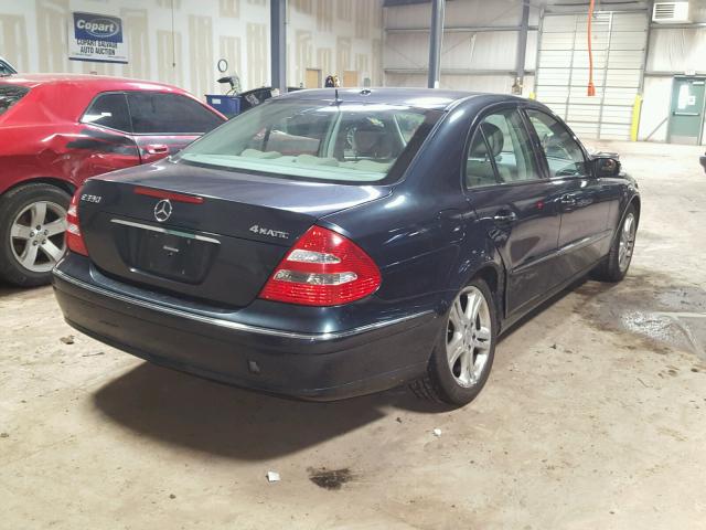 WDBUF87J06X201618 - 2006 MERCEDES-BENZ E 350 4MAT BLUE photo 4