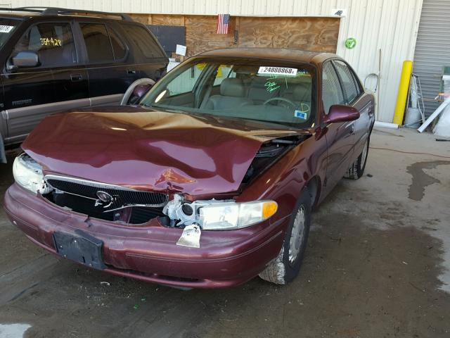 2G4WY55J921103566 - 2002 BUICK CENTURY LI BURGUNDY photo 2