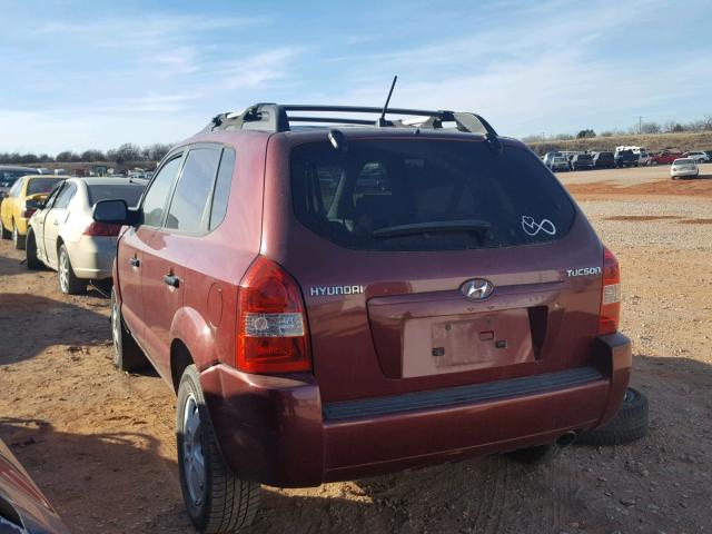 KM8JM12B45U171004 - 2005 HYUNDAI TUCSON GL BURGUNDY photo 3